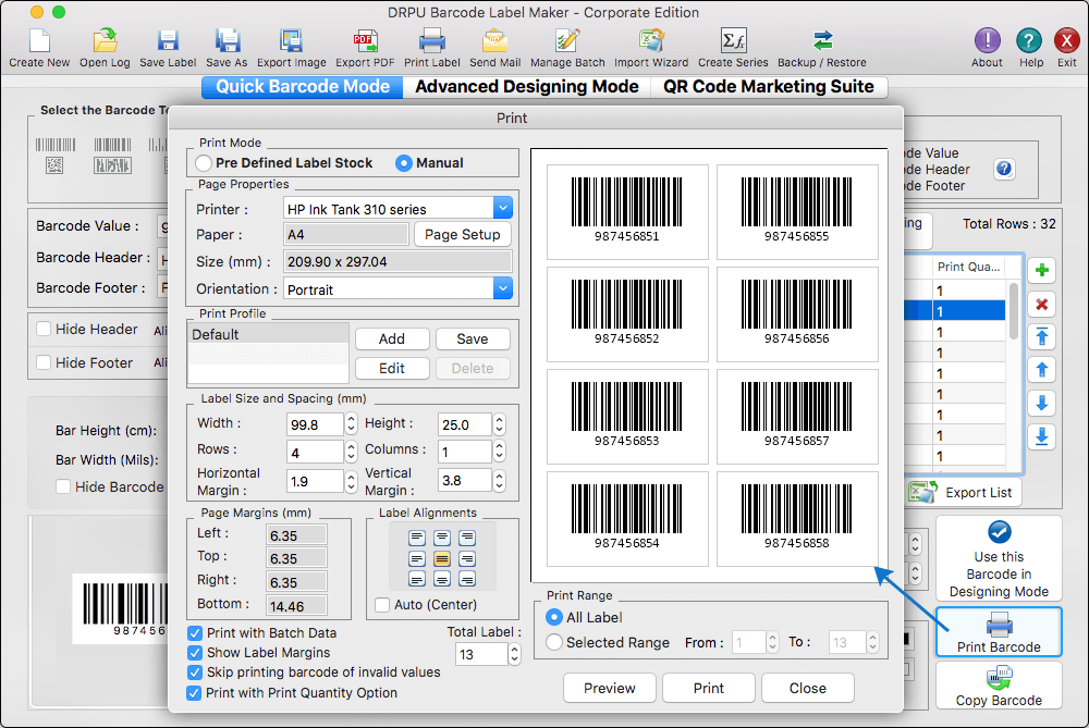 Business Barcodes - Mac Corporate Edition