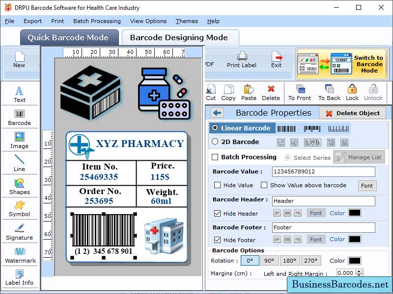 Healthcare Barcode Label Tool 6.8.6.5 full