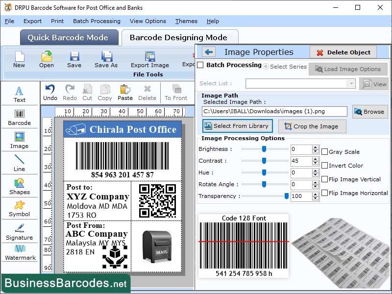 Download Post Office Bar-coding App screenshot