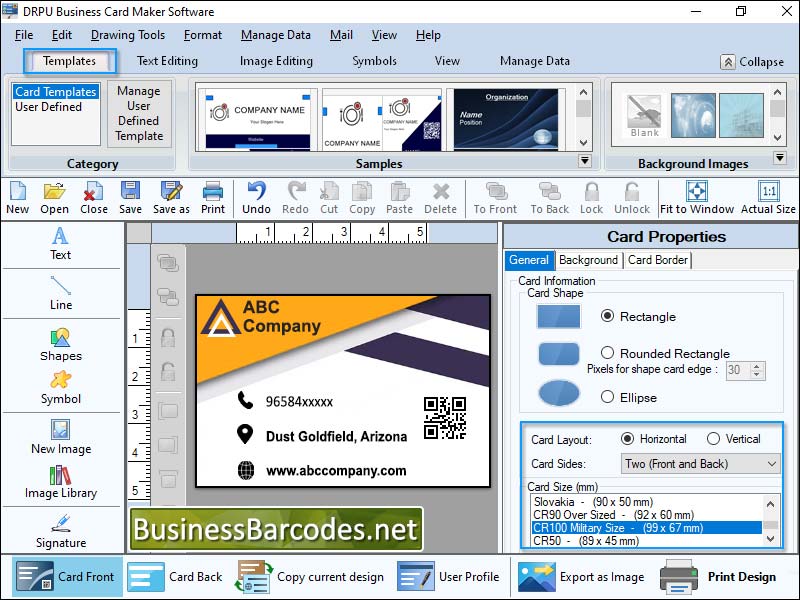 Windows 8 High-Quality Custom Business Card Maker full