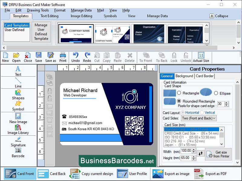 Business Card Creator for Windows software