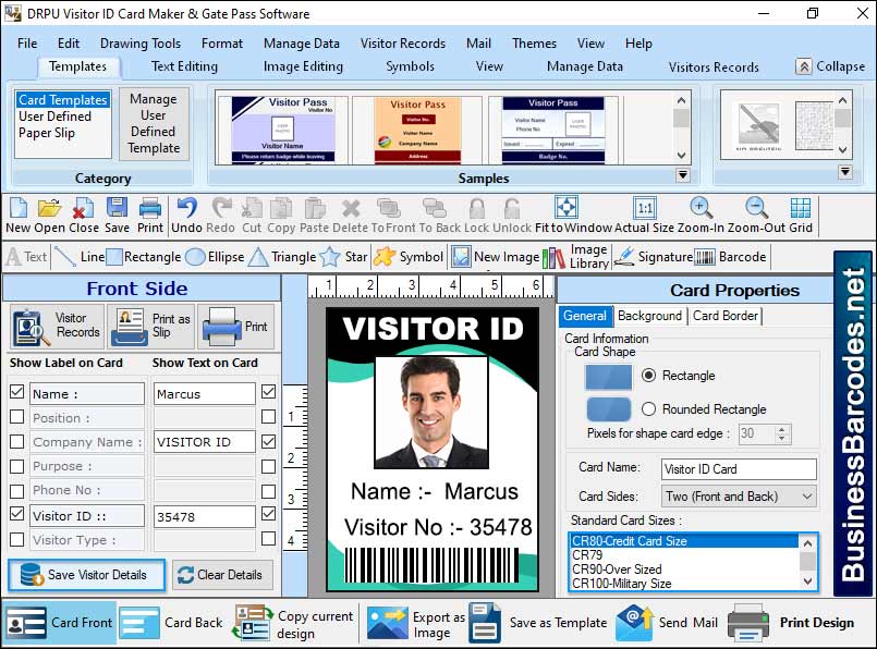 Printing Gate Pass Id Cards for PC 5.7.5.8 full