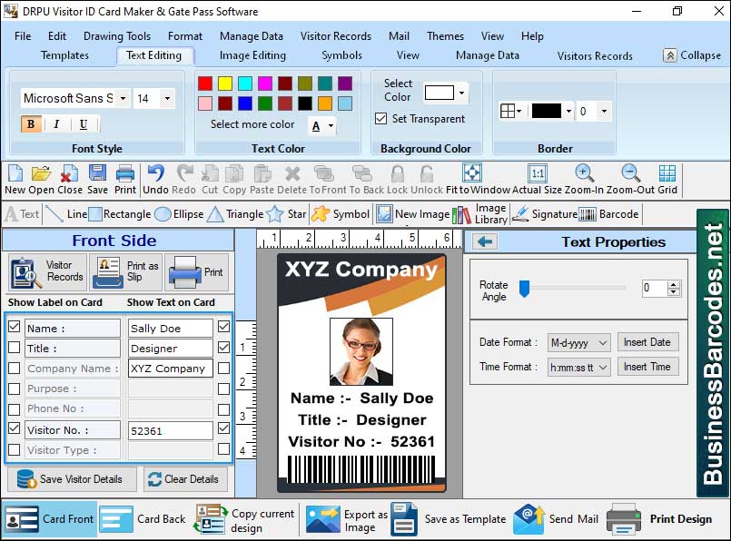 Printing Compatible Visitor Card Maker 7.0.7.0 full
