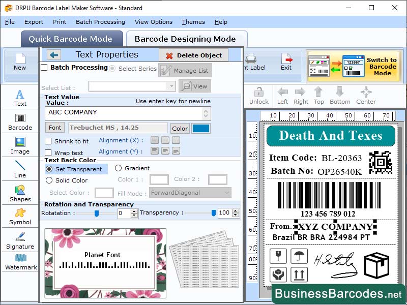 Planet Barcode Label Software 9.2.7.5 full