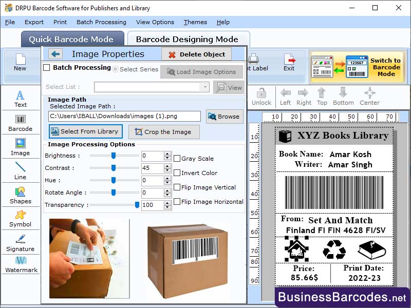 Publisher Barcode Generator Tool software