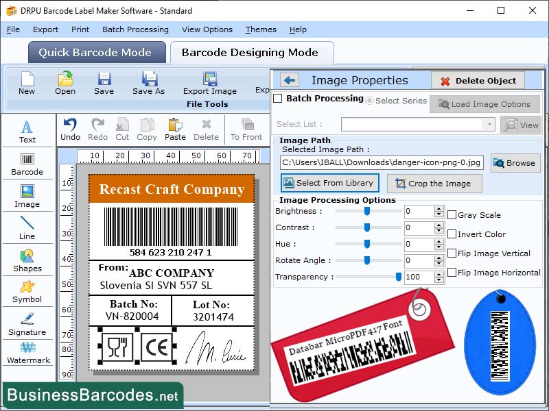 Data MicroPDF417 Barcode Scanner Tool software