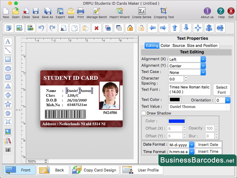 Free Mac Student ID Cards Tool 7.5.5 full
