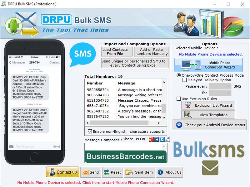 Organization SMS Message Software software