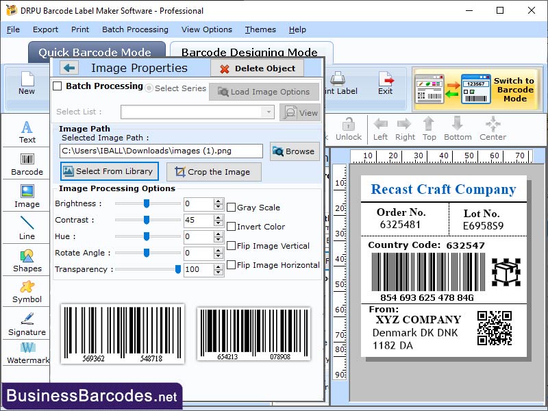 Linear Barcode Printing Software screenshot