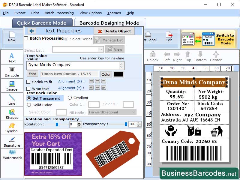 Professional Databar Expanded Barcode 5.7.9.1 full