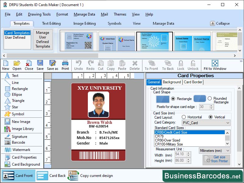 Barcode Enable Student Id Card Windows 11 download