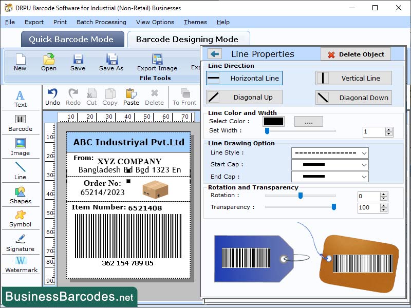 Industrial Barcode Designer Software screenshot