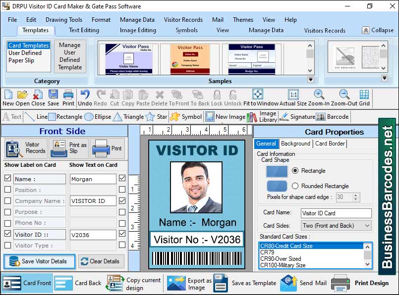 Professional Visitor Id Card Software 7.1.9 full