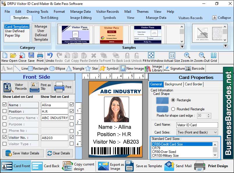 Visiting ID Card Designing Software 9.1.3.7 full