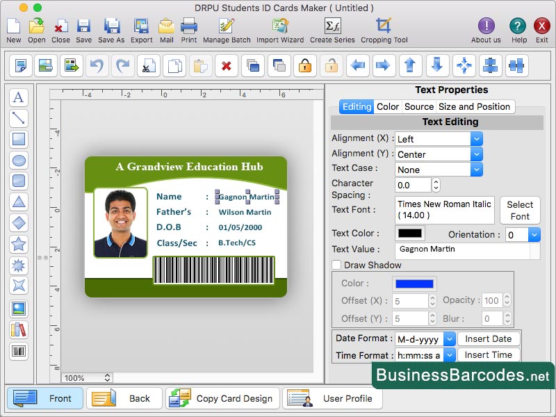 Design Students ID Cards Maker for Mac 8.9.7 full