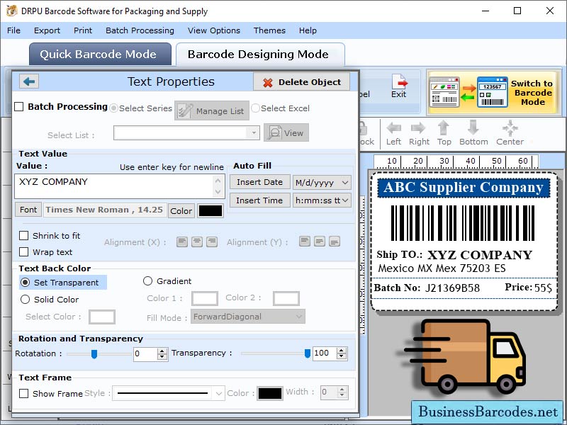Shipping Barcode Maker Program 5.7 full